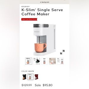 EUC Keurig K- Slim Single Serve K-Cup Pod Coffee Maker Multistream Technology